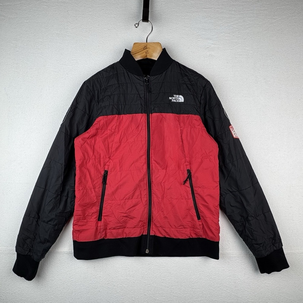 The North Face Tahoe Bomber Jacket Men's Medium‎ Red Black Insulated *Read